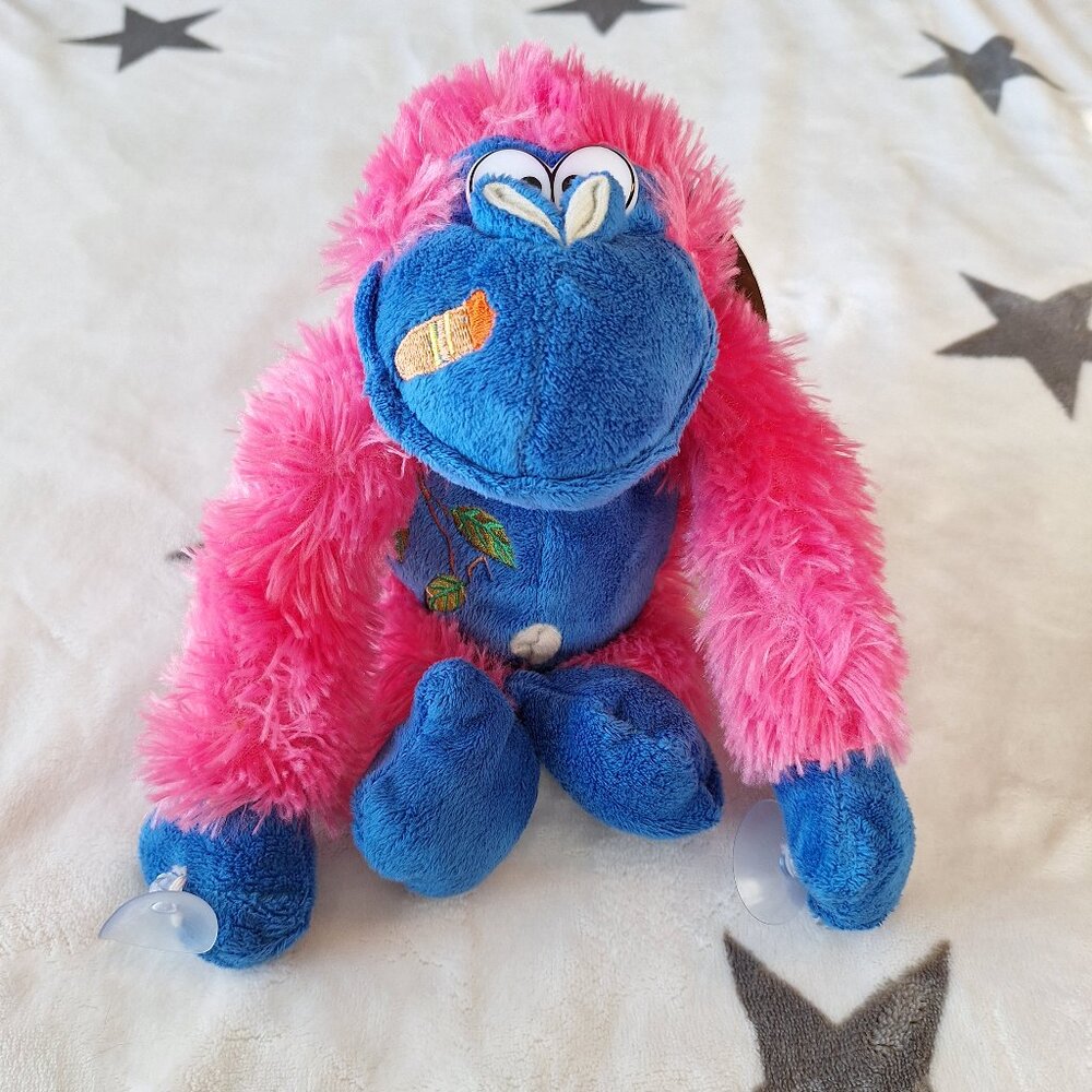 Krazy Monkeys - Makes Monkey Sound When Pressed - Pink/Blue Suction Cup Hands